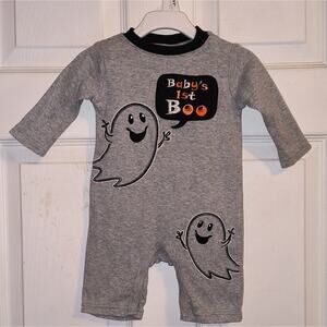 Koala Kids Grey Unisex Baby's First Boo Ghosts Romper Jumpsuit Bodysuit 0-3M